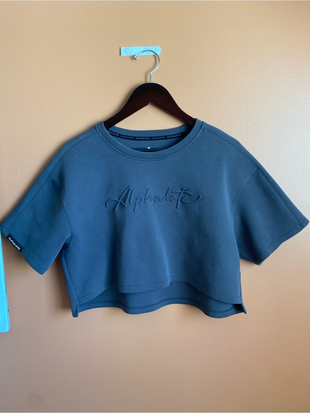 Alpahlete LDB more Elements Women’s cropped athletic T-shirt size M, grey